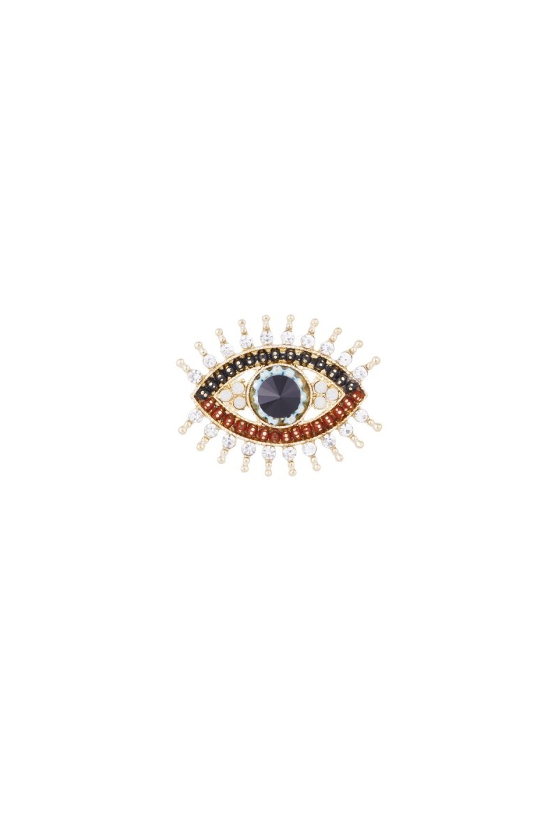 Strass Broche met OogdesignRojaluxe