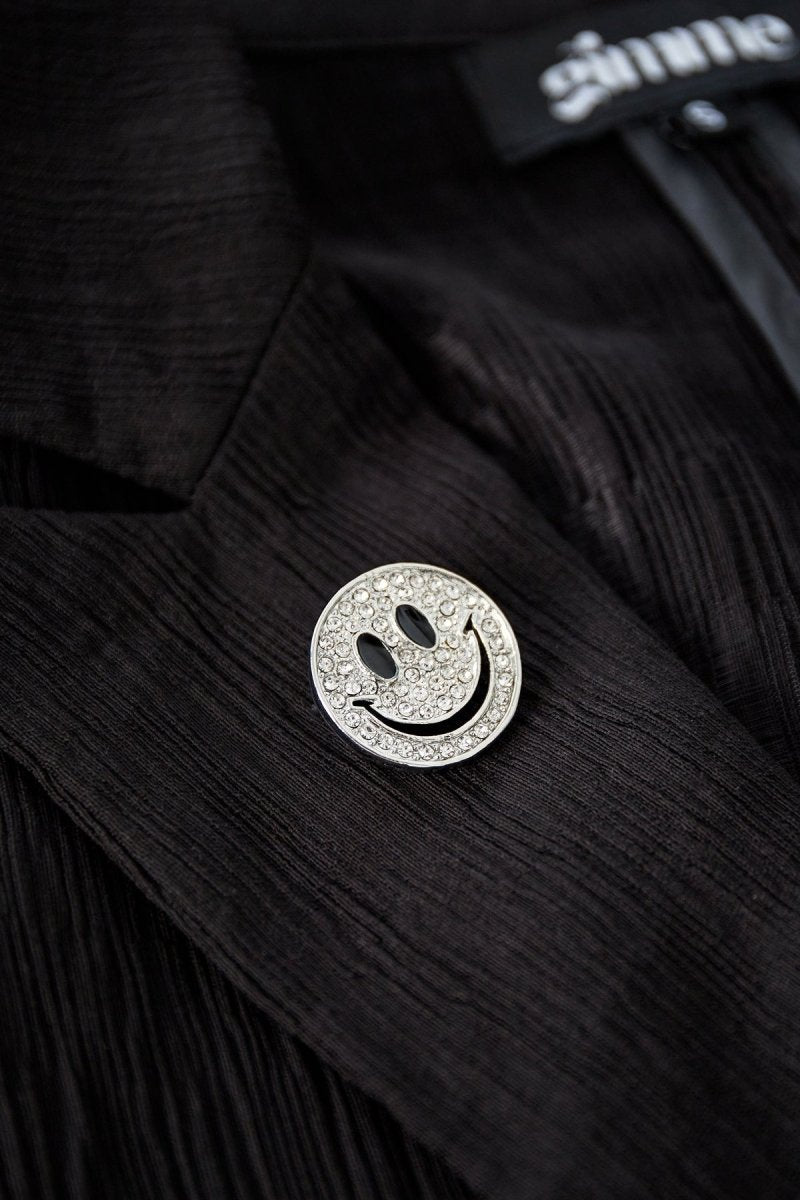 Strass Broche met Smiley DesignRojaluxe