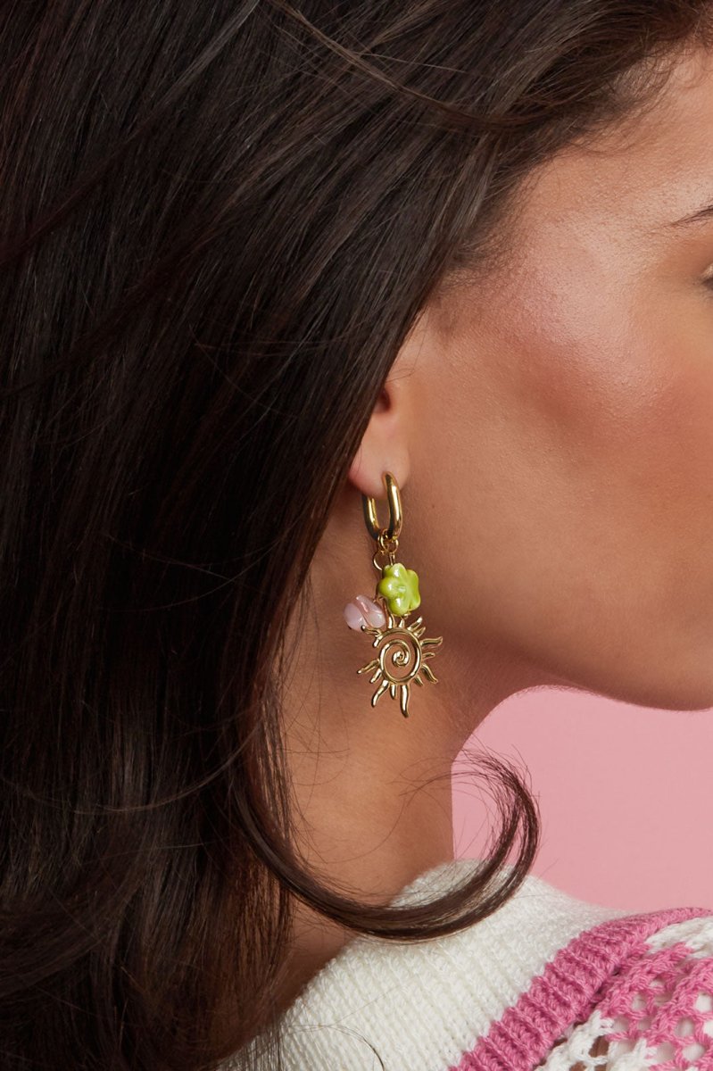 Sunny Charms Hoop EarringsRojaluxe