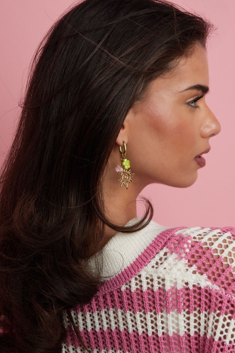 Sunny Charms Hoop EarringsRojaluxe