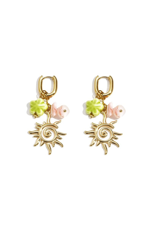 Sunny Charms Hoop EarringsRojaluxe