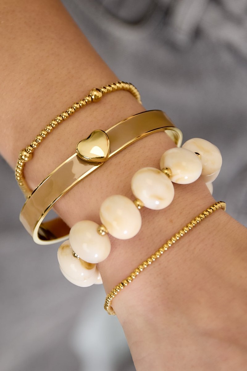 Sweet Heart Enamel Bangle - 5 kleurenRojaluxe