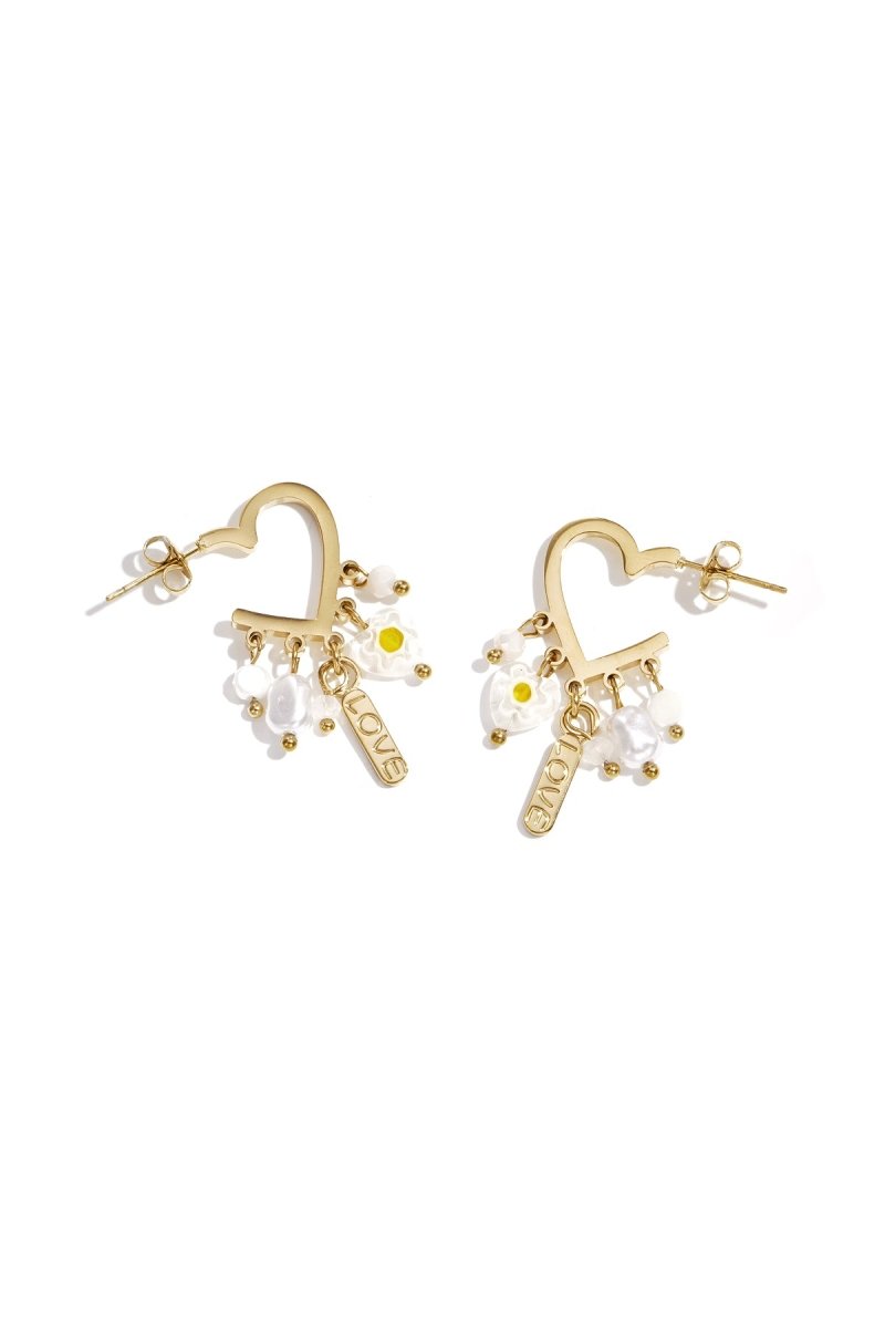 Sweet Love Heart EarringsRojaluxe