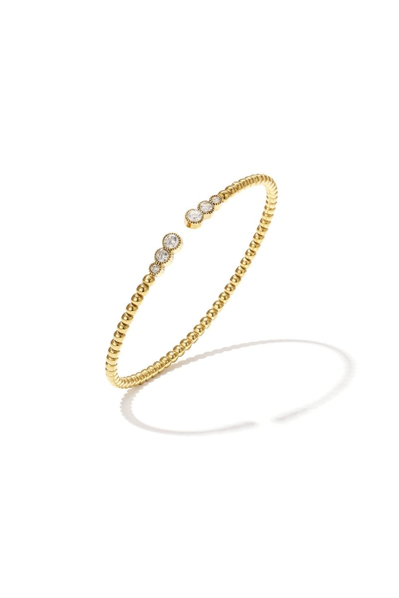 Symmetrisch gestipte bangle met gedetailleerde uiteindenRojaluxe