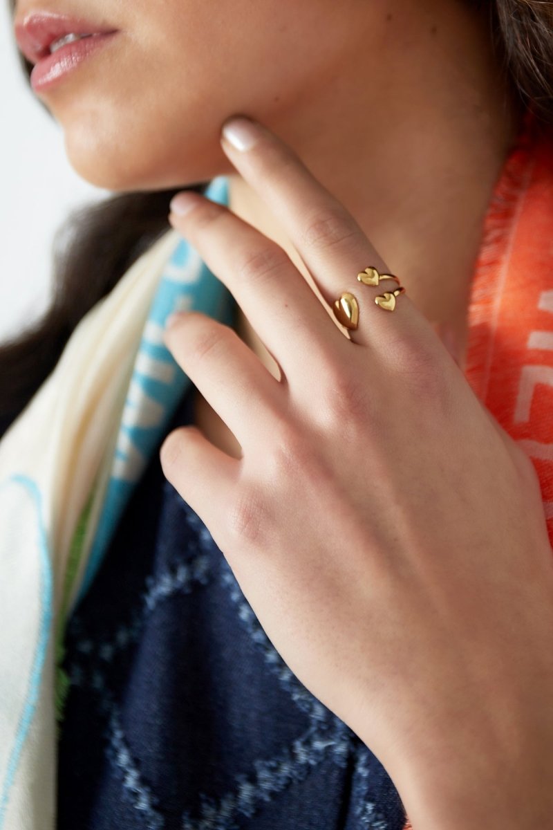 Trio Heartbeat Ring - 2 kleurenRojaluxe