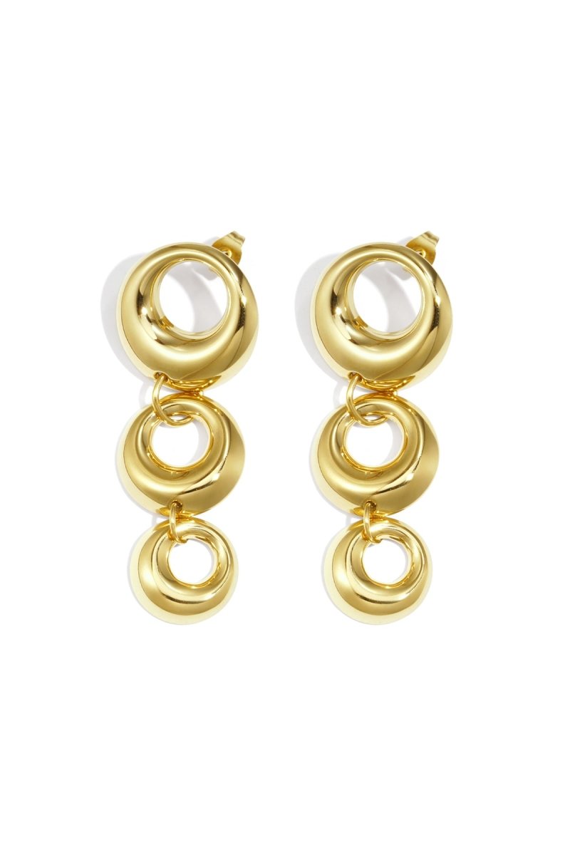 Triple Circle Dangle Oorbellen - 2 kleurenRojaluxe