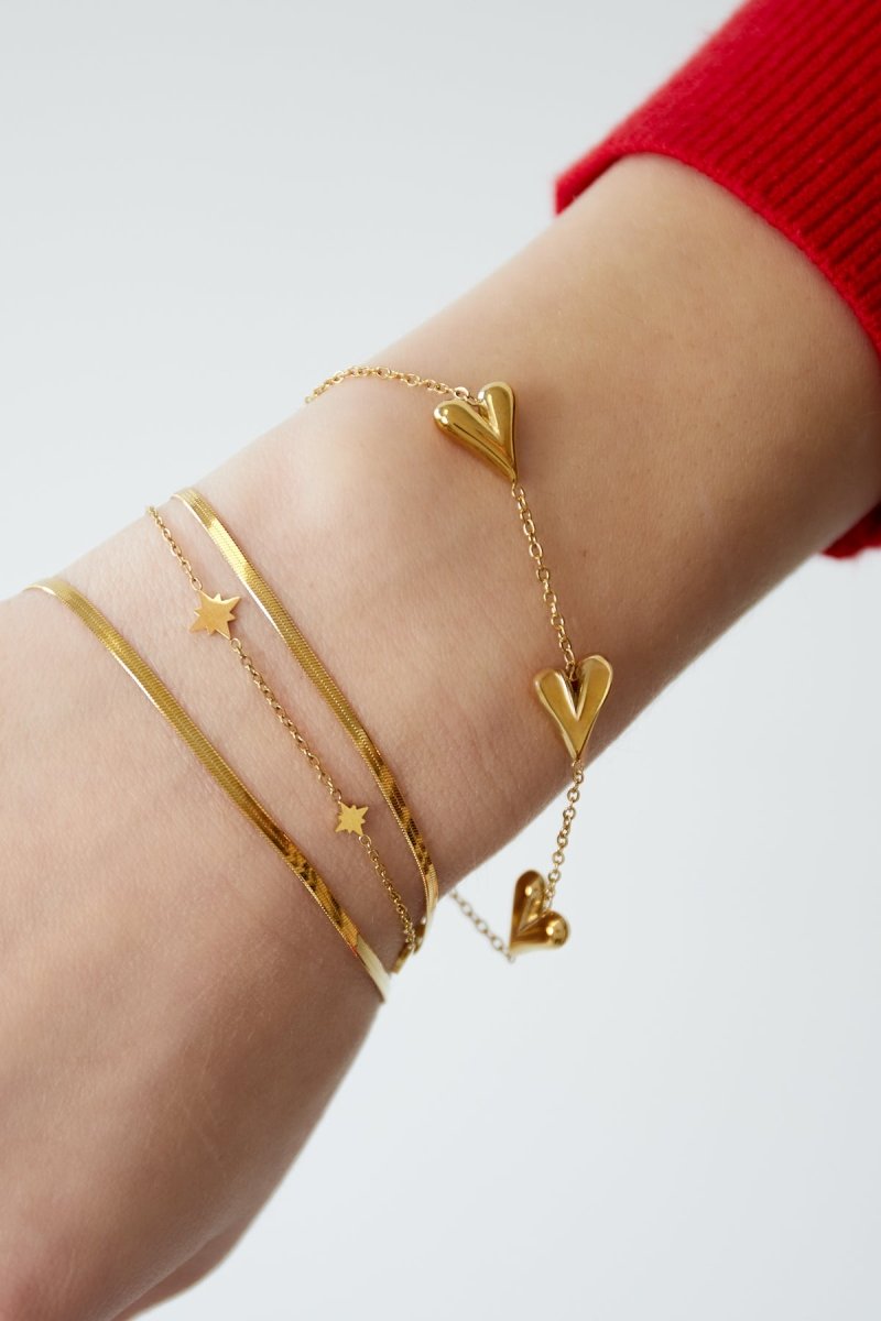 Triple Heart BraceletRojaluxe