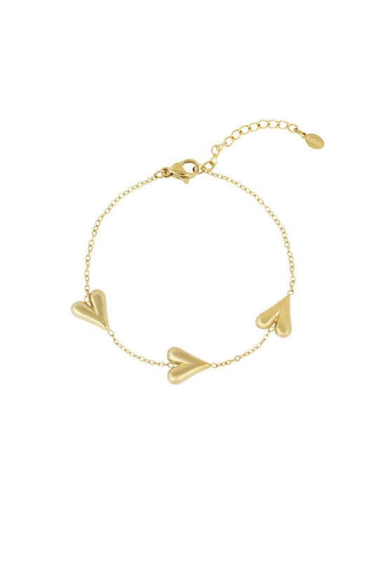 Triple Heart BraceletRojaluxe