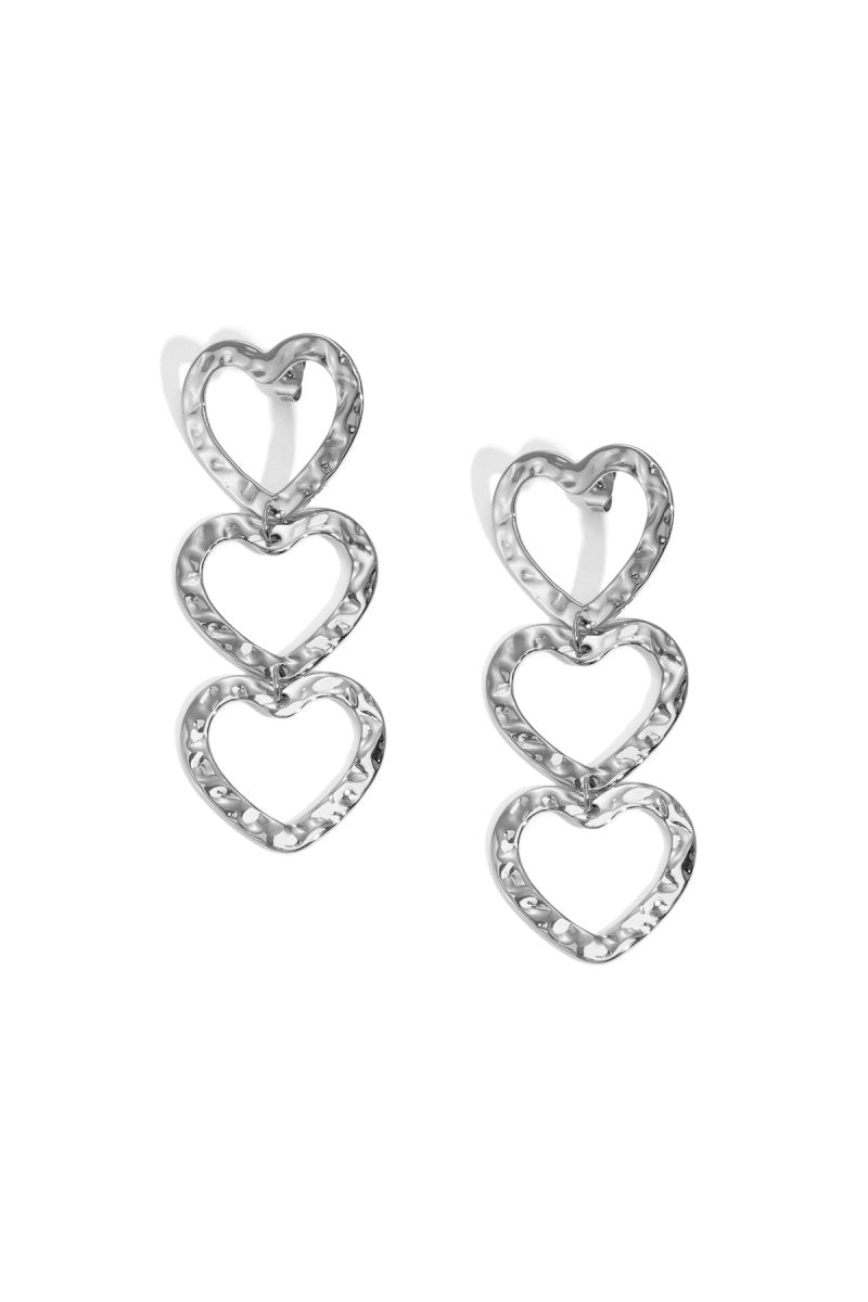 Triple Heart Drop Earrings - 2 kleurenRojaluxe