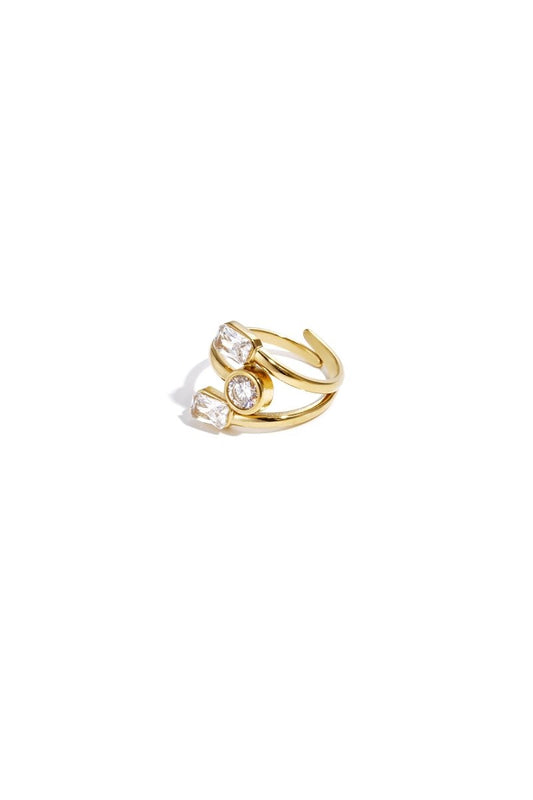 Triple Shine Statement Ring - 2 kleurenRojaluxe