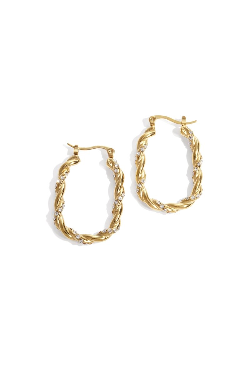 Twisted Sparkle Hoop - 2 kleurenRojaluxe
