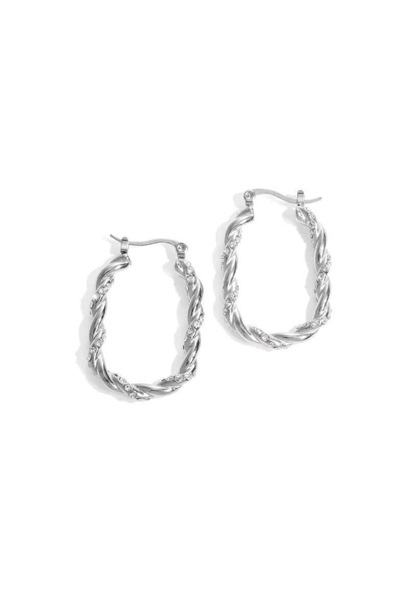 Twisted Sparkle Hoop - 2 kleurenRojaluxe