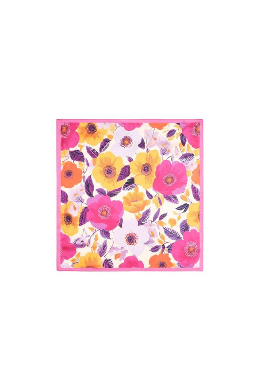 Zomersjaals met bloemenmotief, gemaakt van polyester, perfect als vakantie-/strandaccessoire - 2 variantenRojaluxe