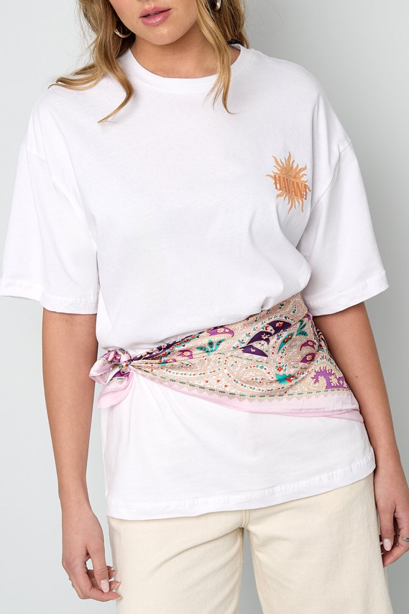 Zomersjaals met bloemenprint, casual, polyester, dagelijkse accessoiresRojaluxe