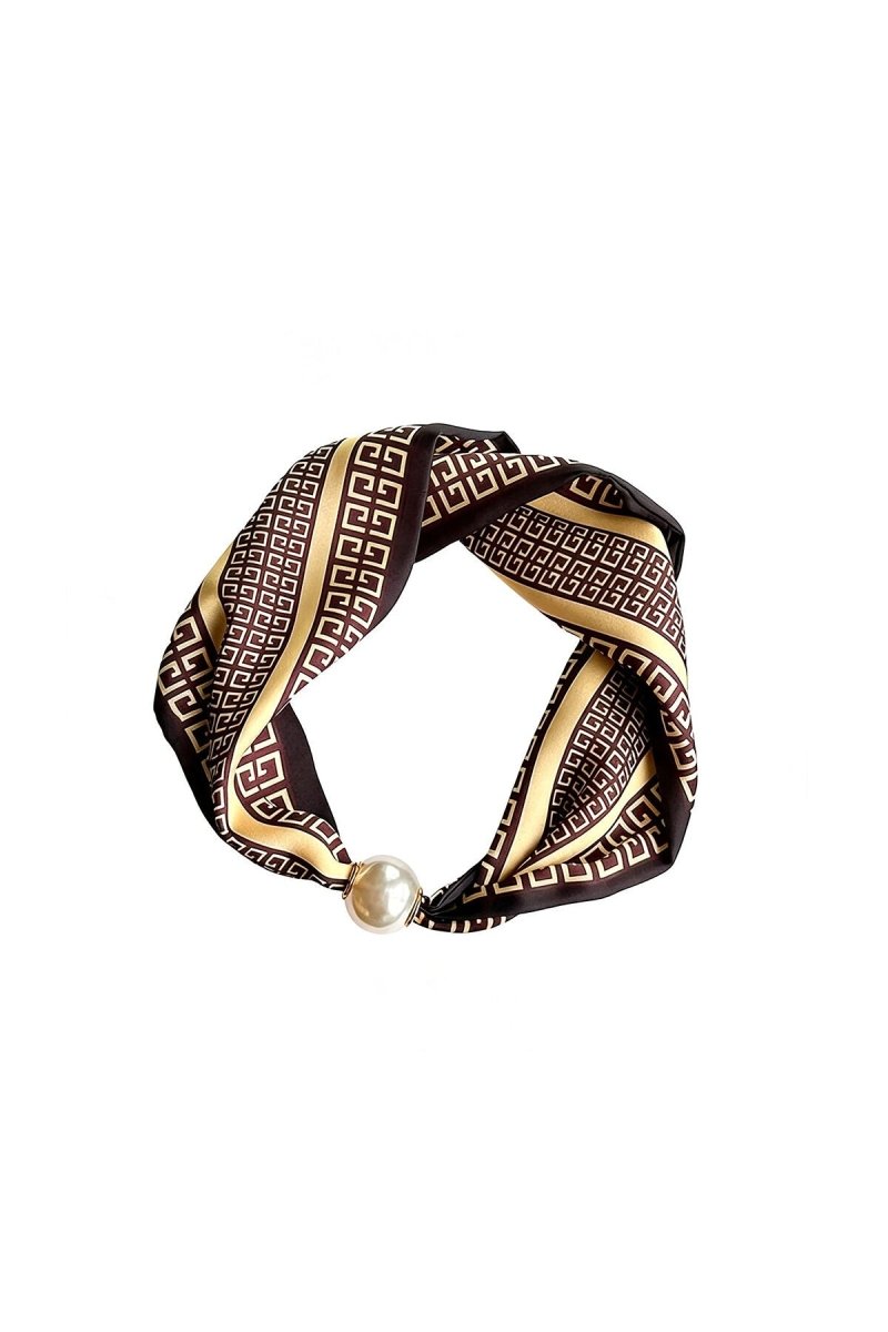 Zomersjaals met geometrische vormen, retro design, polyester, dagelijkse accessoiresRojaluxe