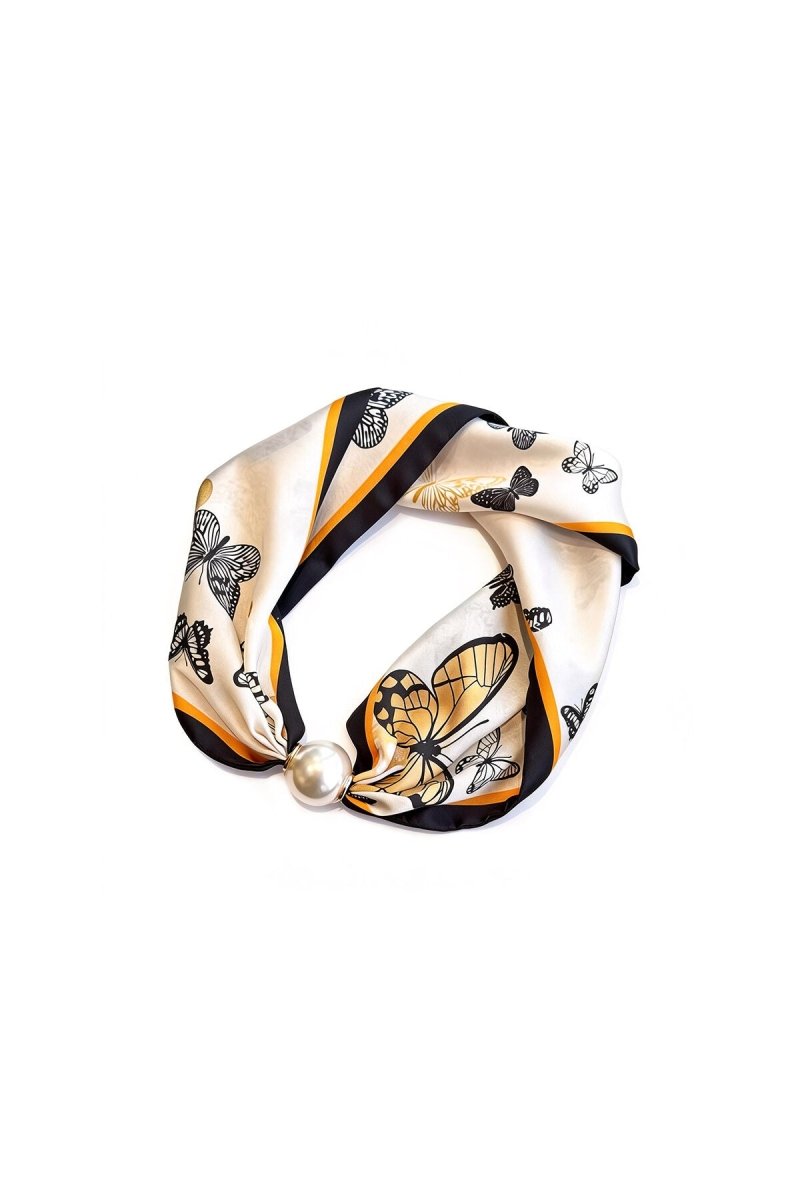 Zomersjaals met vlindermotief, elegant, van polyester, ideaal voor dagelijks gebruik.Rojaluxe